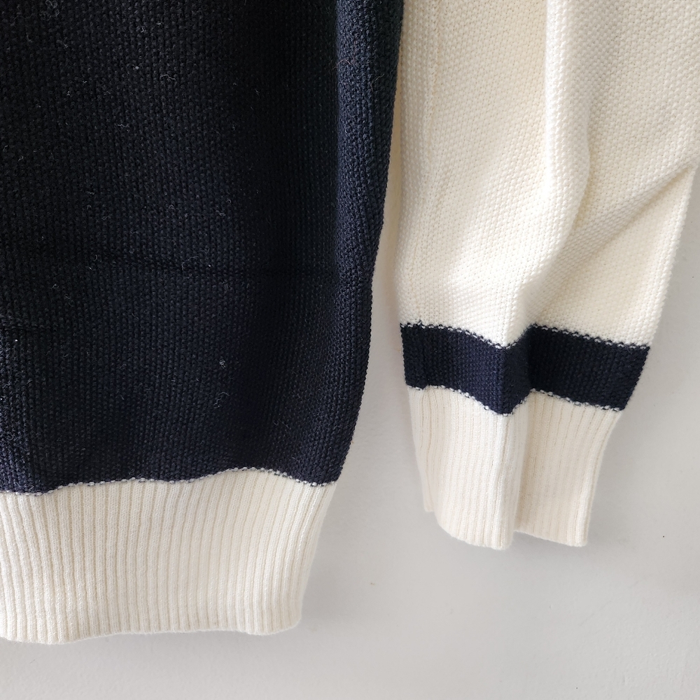 Black Colorblock Button Cardigan - Picture 4 of 7